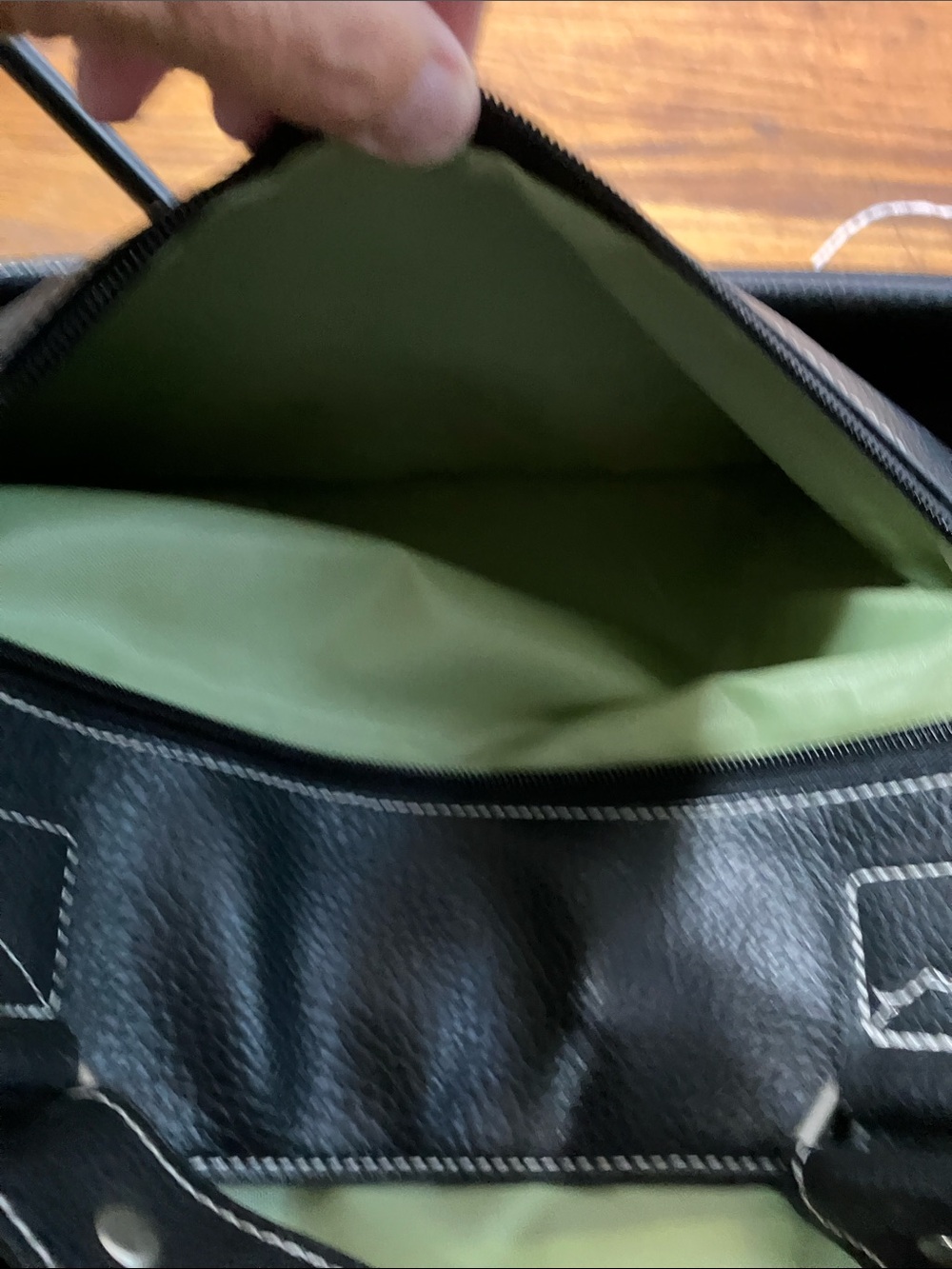 No Brand Large Black Satchel – Black Faux Leather - Picture 5 of 14